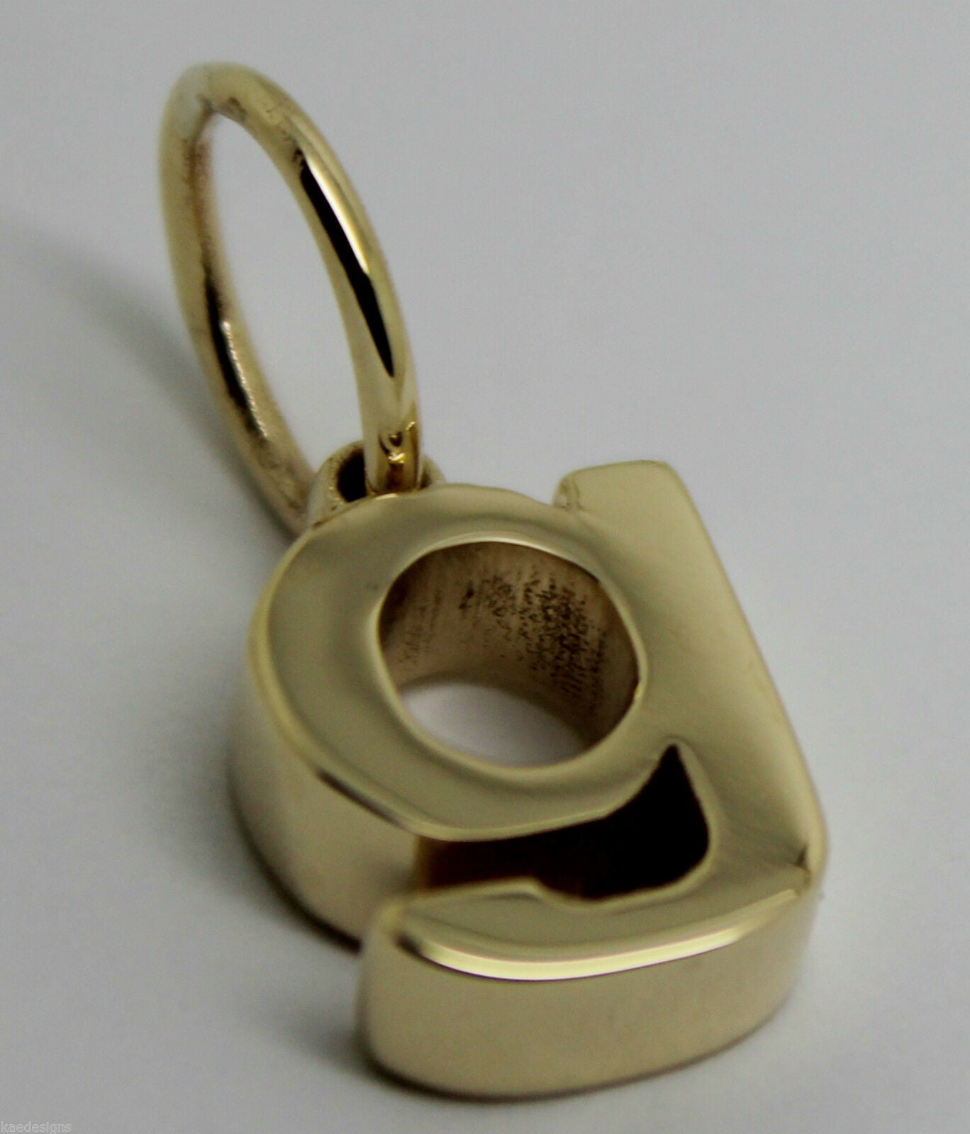 Kaedesigns, Genuine 9ct 9kt Genuine Solid Yellow, Rose or White Gold Initial Pendant G