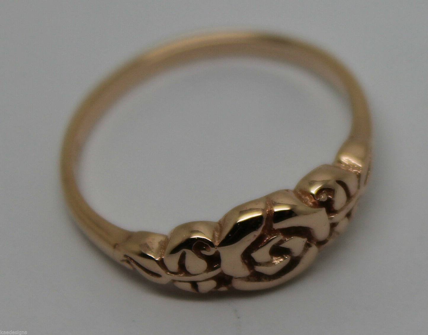 Genuine Solid 9ct White Or Rose Or Yellow Gold Flower Ring Choose Size F To K