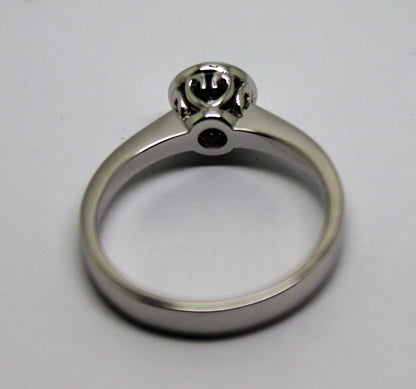 Genuine 9ct 375 Solid White Gold Engagement Ring Cubic Zirconia Size M