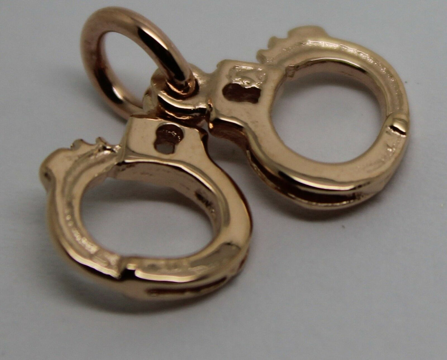 Kaedesigns, 9ct 9k Yellow or Rose or White Gold 375 Handcuffs Charm Or Pendant