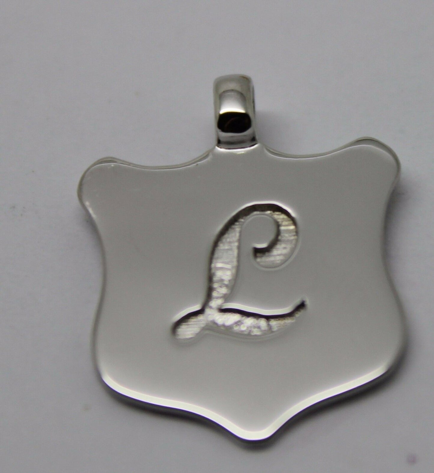 Kaedesigns, New Genuine 9K 9ct Yellow, Rose or White Gold Shield Pendant With Your Initial