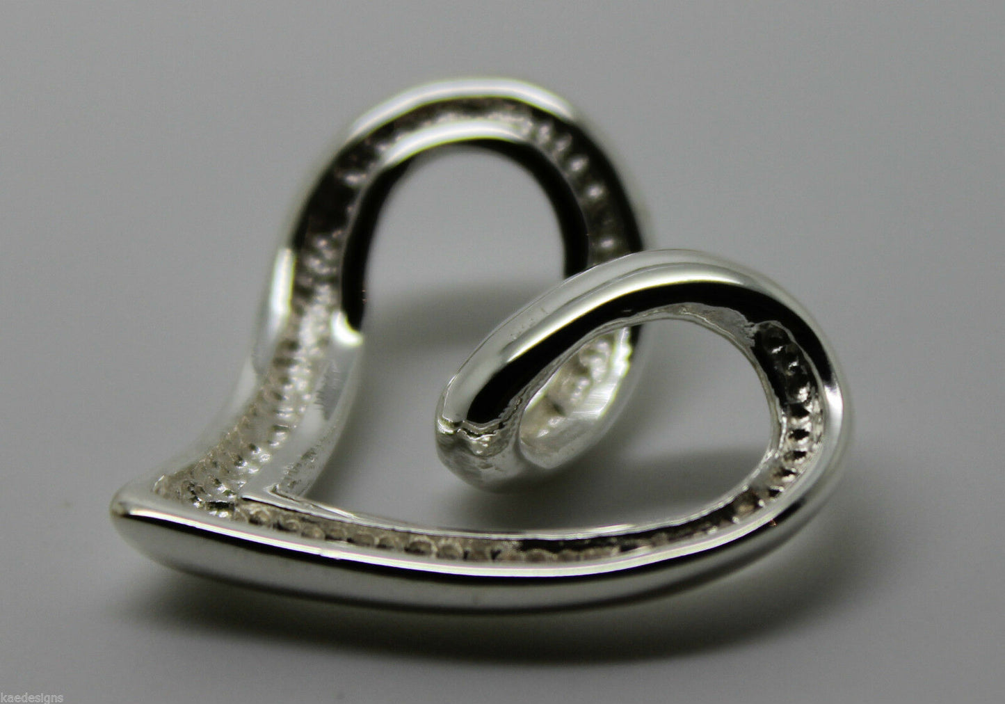 Kaedesigns Genuine New Full Solid Genuine Sterling Silver 925 Heart Pendant