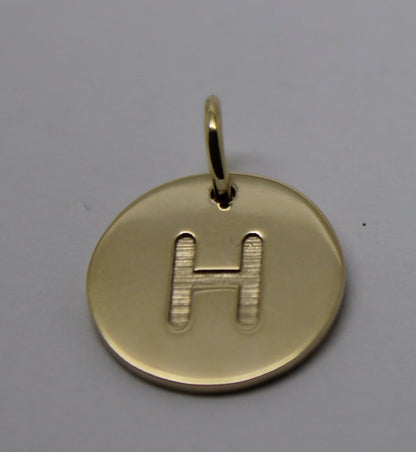 Kaedesigns, Genuine 375 9ct Yellow Or Rose Or White Gold 375 Initial Pendant - All letter available