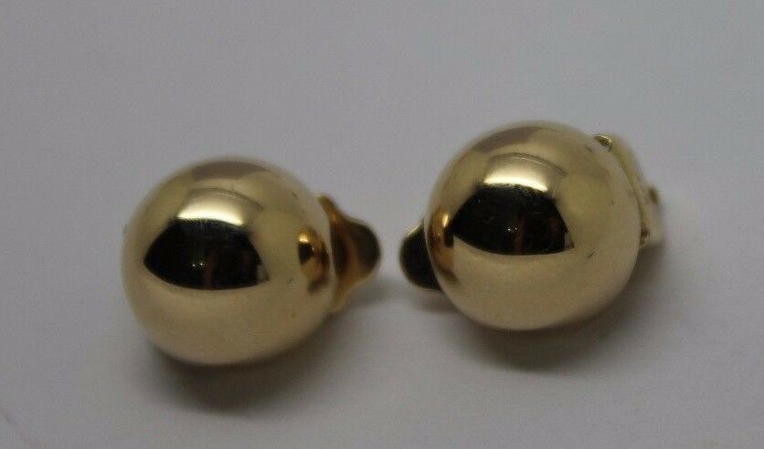 Kaedesigns 9ct 9k 375 Yellow, Rose Or White Gold Clip On 10mm Half Ball Earrings