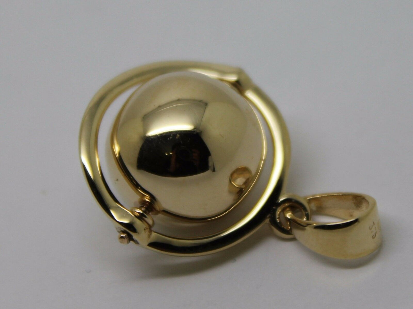 Genuine New Belcher 14mm 9ct 9k 375 Yellow, Rose or White Gold Ball Drop Pendant