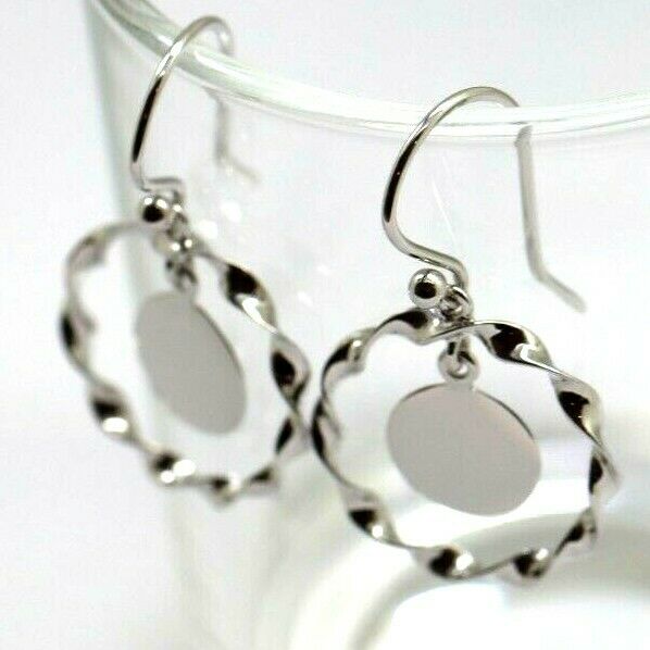 Genuine 9ct 9k Solid Yellow, Rose or White Gold Hooks Fancy Disc Earrings