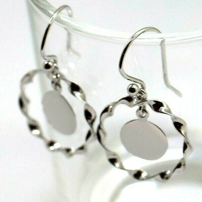 Genuine 9ct 9k Solid Yellow, Rose or White Gold Hooks Fancy Disc Earrings