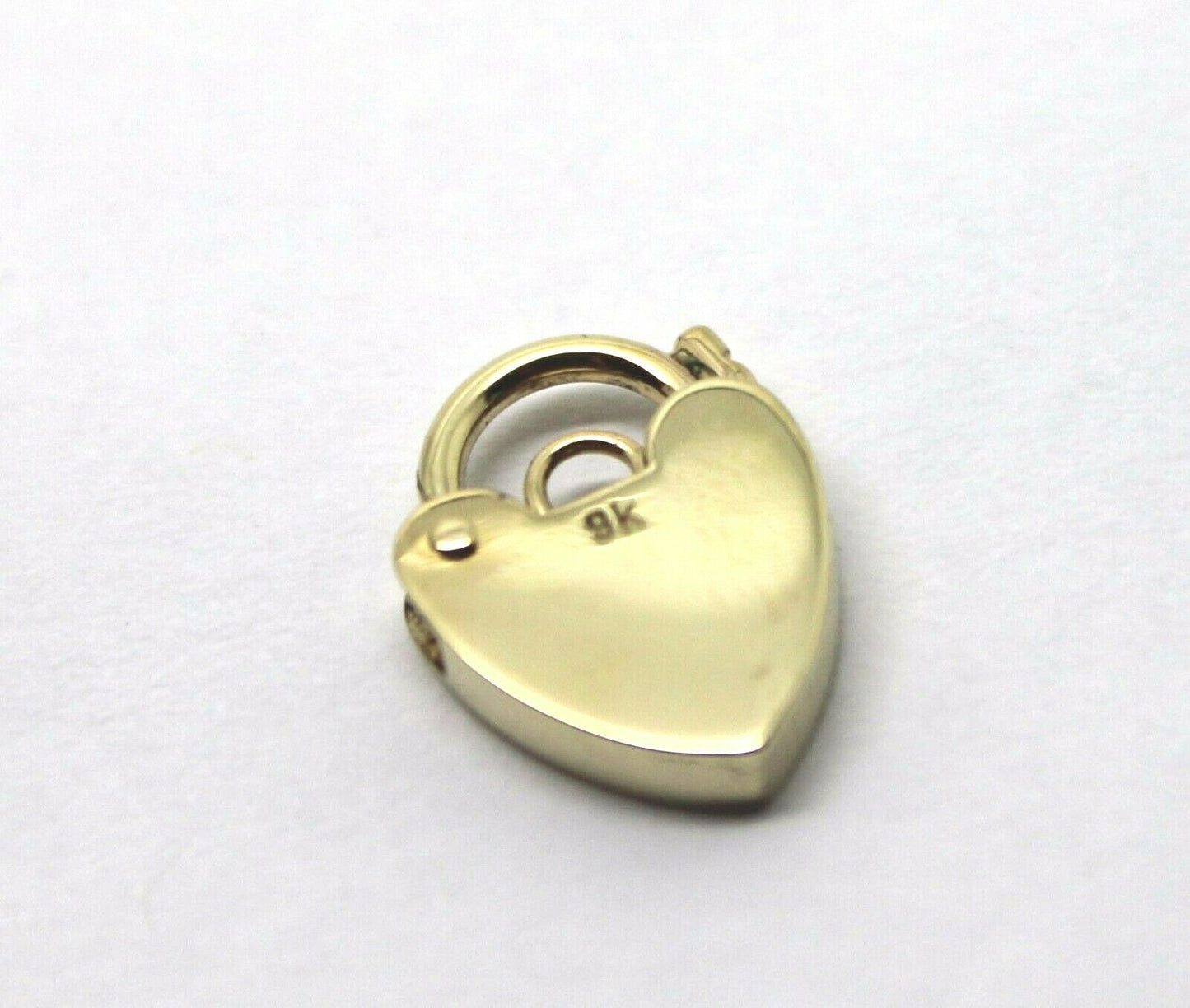 Genuine Small 9.5mm 9ct Yellow or Rose Gold Screw Heart Pendant Padlock