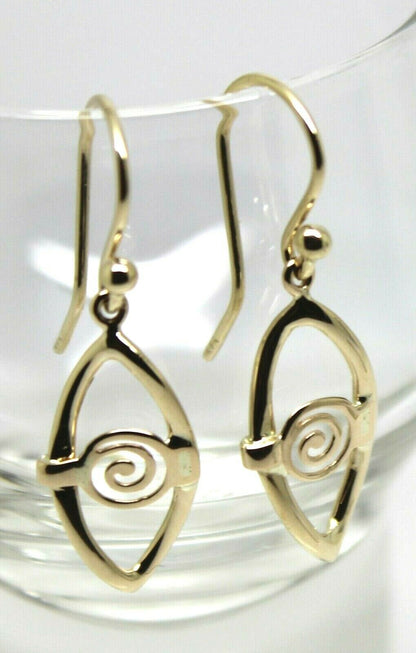 Kaedesigns New 9ct 9k Yellow, Rose or White Gold Dangle Drop Evil Eye Amulet Earrings