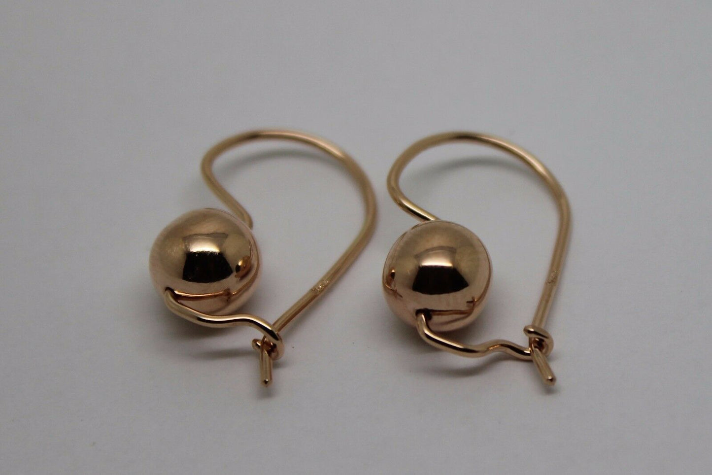 Kaedesigns Genuine 9ct 9k 375 Yellow, Rose or White Gold 8mm Plain Ball Drop Earrings