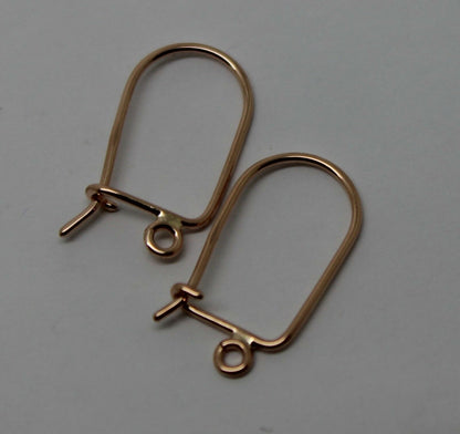 Genuine New 9ct 9kt Yellow, Rose or White Gold 20mm X 11mm Hooks