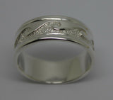 Kaedesigns Genuine Sterling Silver 925 Surf Wave Ring Size I  / 4 1/4