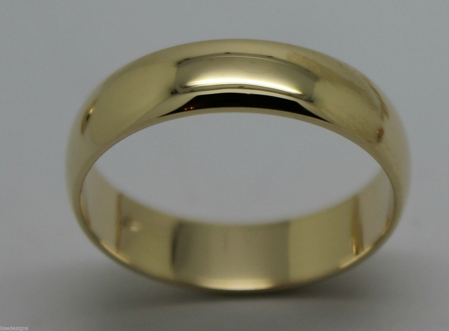 Genuine 9ct 9K Yellow, Rose or White Gold 6mm Wedding Band Ring Size Y