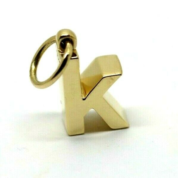 Kaedesigns, Genuine 18ct 18k Genuine Solid Yellow, Rose or White Gold Initial Pendant k