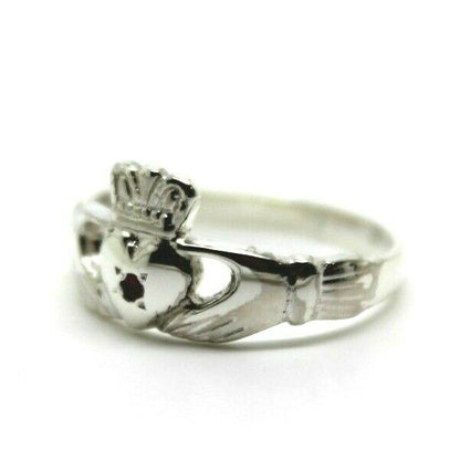 Kaedesigns Sterling Silver 925 Ruby (Birthstone July) Claddagh Ring