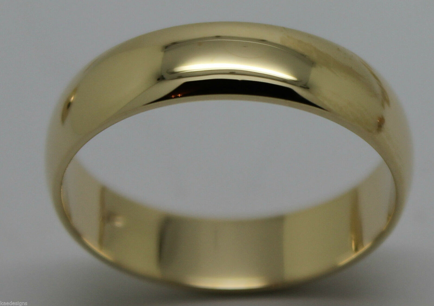 Genuine 9ct 9K Yellow, Rose or White Gold 6mm Wedding Band Ring Size Y
