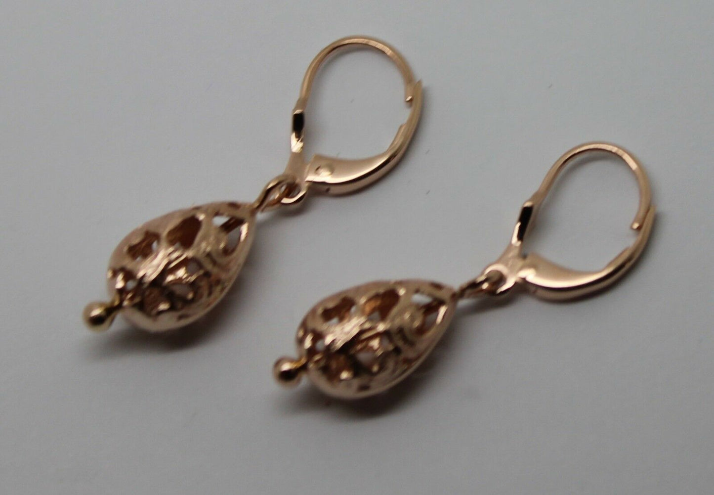 Genuine 9ct 9k 375 Yellow, Rose or White Gold Teardrop Earrings Continental Clip Hooks