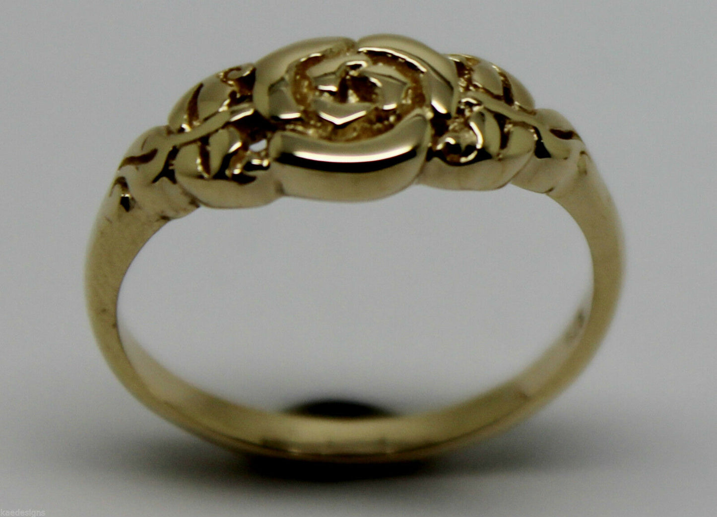 Genuine Solid 9ct White Or Rose Or Yellow Gold Flower Ring Choose Size F To K