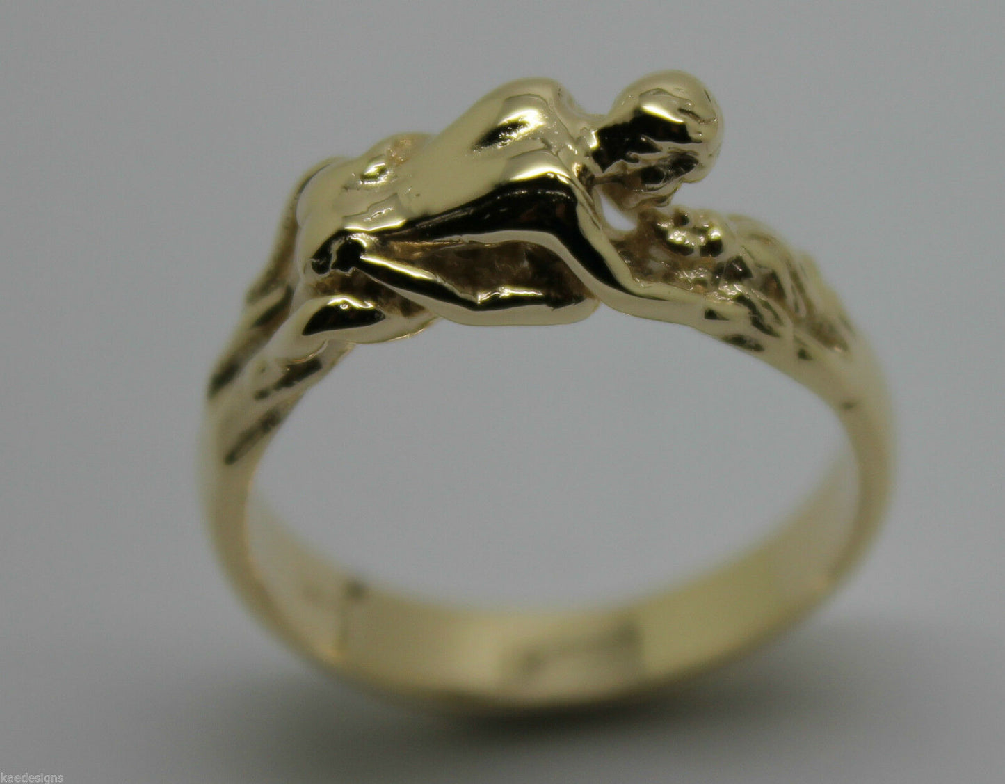 Genuine 9kt 9ct Solid Yellow, Rose or White Gold Making Love Ring  276