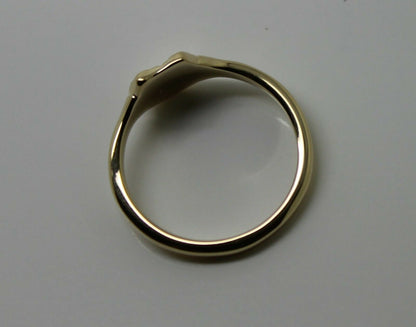 Size O New Genuine New 9ct Yellow, Rose or White Gold Childs Horse Shoe Sapphire Set Ring