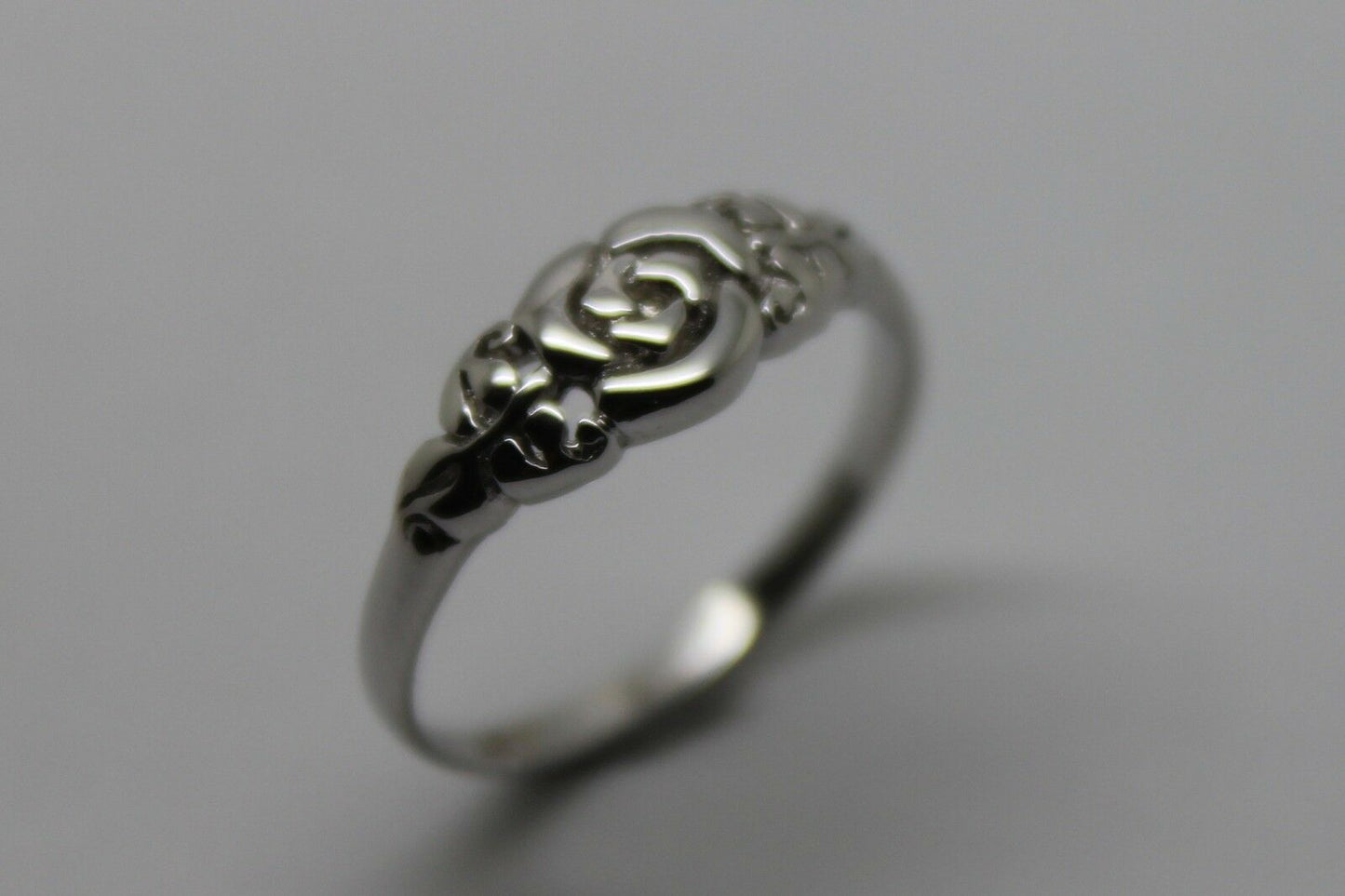 Genuine Solid 9ct White Or Rose Or Yellow Gold Flower Ring Choose Size F To K