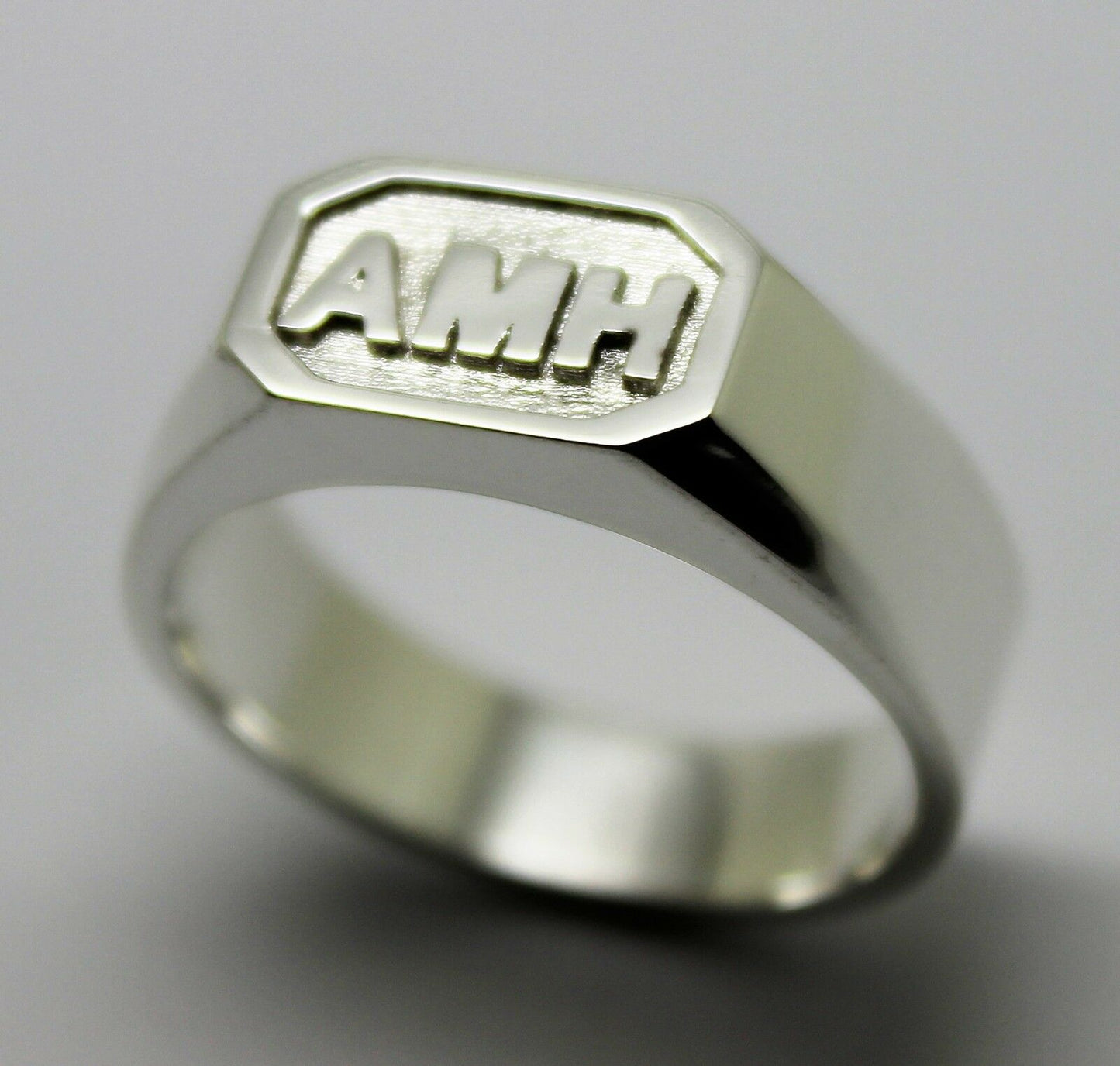 Kaedesigns Genuine New Custom Made Solid Sterling Silver Initial Signet Ring