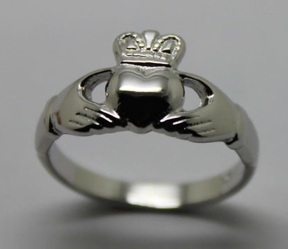 Genuine 9ct 375 Solid Yellow, Rose or White Gold Claddagh Celtic Friendship Ring In Your (Sizes L to S)