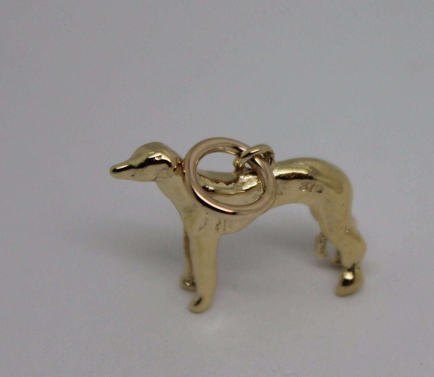 Kaedesigns, 3D 9ct Yellow, Rose Or White Gold Greyhound Dog Charm / Pendant
