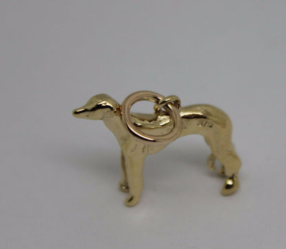 Kaedesigns, 3D 9ct Yellow, Rose Or White Gold Greyhound Dog Charm / Pendant