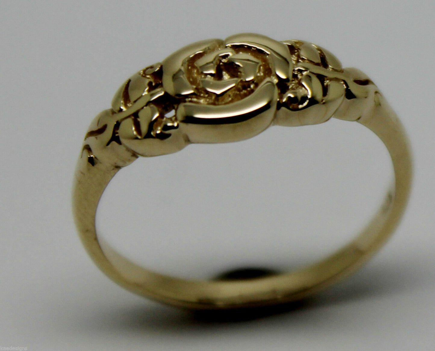 Genuine Solid 9ct White Or Rose Or Yellow Gold Flower Ring Choose Size F To K