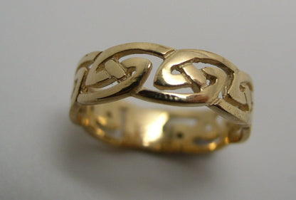 Size T / 9 New Genuine 9ct 9Kt Full Solid Yellow, Rose or White Gold Celtic Weave Ring 274