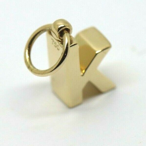 Kaedesigns, Genuine 18ct 18k Genuine Solid Yellow, Rose or White Gold Initial Pendant k
