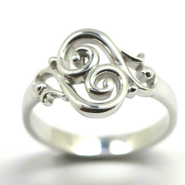 Kaedesigns Sterling Silver 925 Full Solid Filigree Swirl Ring - Choose your size