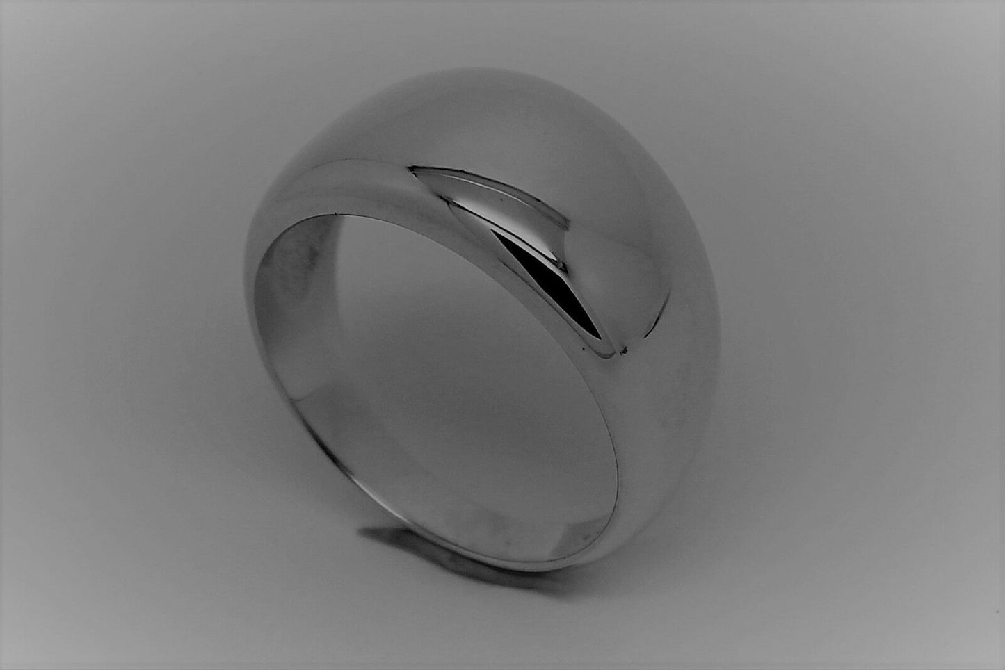 Genuine Solid 9ct White Or Rose Or Yellow Gold High 10mm Dome Ring Your Size