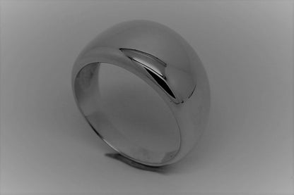 Genuine Solid 9ct White Or Rose Or Yellow Gold High 10mm Dome Ring Your Size