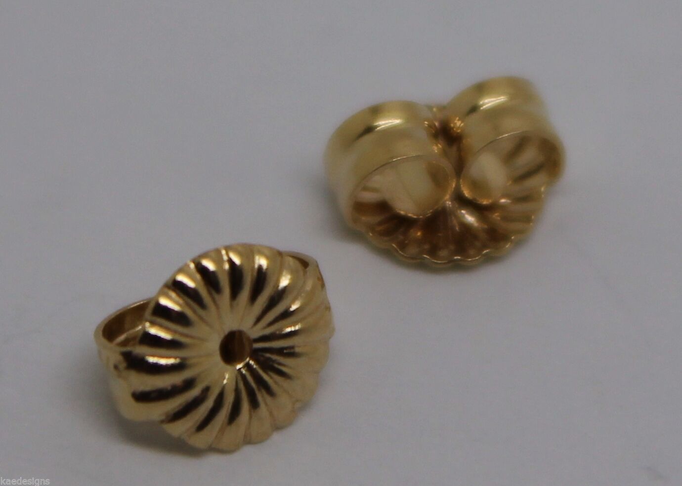 Kaedesigns 9ct 9k 375 Yellow Or White Gold Flower Earring Butterfly Backs 5.5mm Or 9mm