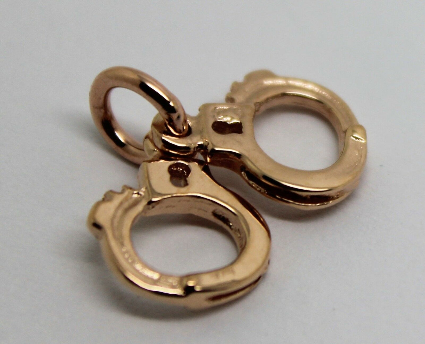 Kaedesigns, 9ct 9k Yellow or Rose or White Gold 375 Handcuffs Charm Or Pendant