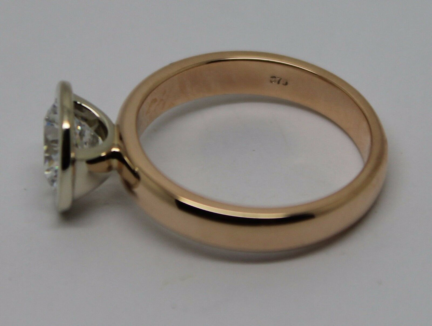 Kaedesigns, New Genuine 9ct 375 Solid White & Rose Gold Cubic Zirconia  Ring 373