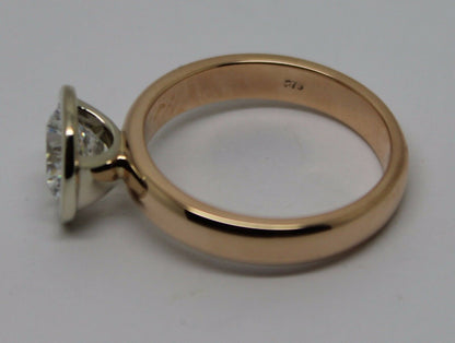Kaedesigns, New Genuine 9ct 375 Solid White & Rose Gold Cubic Zirconia  Ring 373