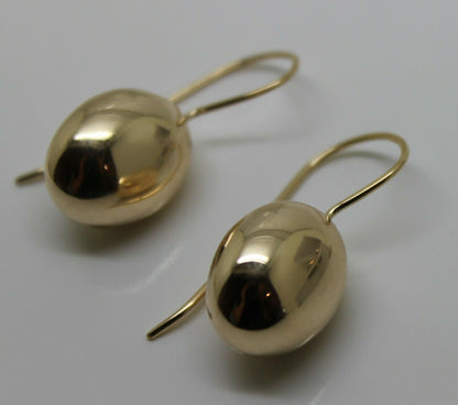 Kaedesigns New Genuine 9ct 9k Yellow, Rose Or White Gold Oval Hook Earrings