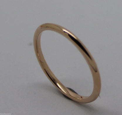 Genuine Solid 9ct 9k White Or Rose Or Yellow Gold 1.5mm Wedding Band Ring