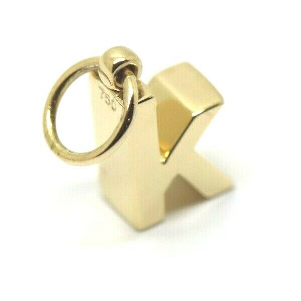 Kaedesigns, Genuine 18ct 18k Genuine Solid Yellow, Rose or White Gold Initial Pendant k