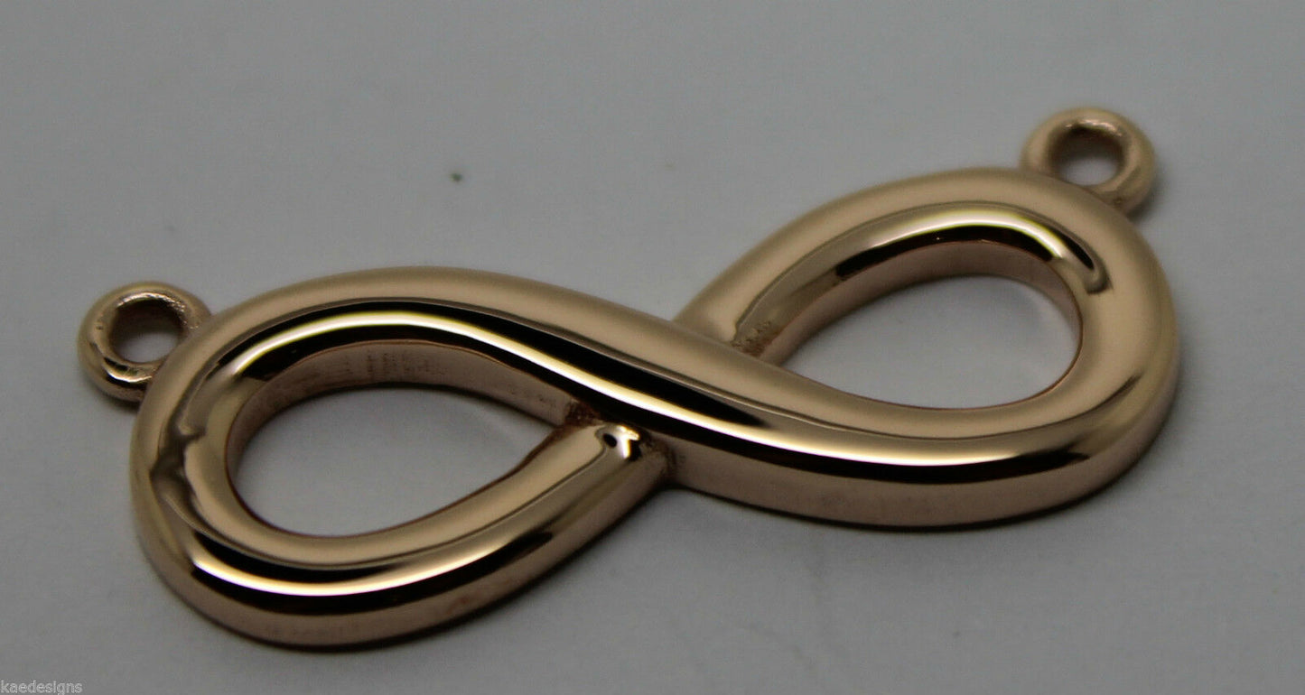 Kaedesigns New 9ct Yellow Or Rose Or White Gold Infinity Love Pendant