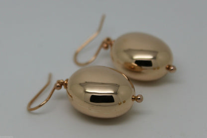 Kaedesigns New Genuine Heavy 9ct 9k Rose, Yellow, White Gold Oval Hook Earrings