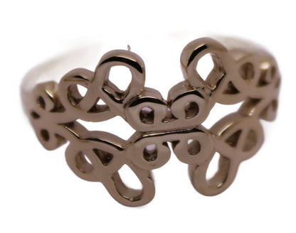 Solid Genuine 9ct 9kt Yellow, Rose and White Gold Hallmarked 375 Fancy Celtic Swirl Ring  421