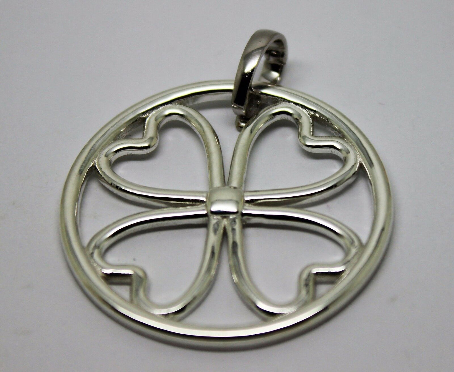 Sterling Silver 925 Four Heart Pendant with Detachable Enhancer