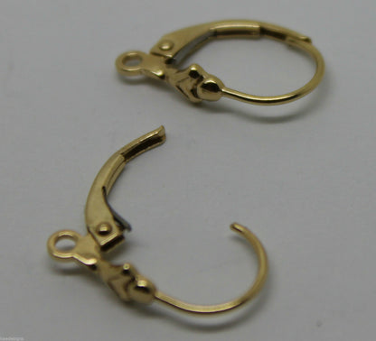 Kaedesigns New Genuine 9ct 9k Yellow, Rose or White Gold 15mm Fancy Continental Hooks