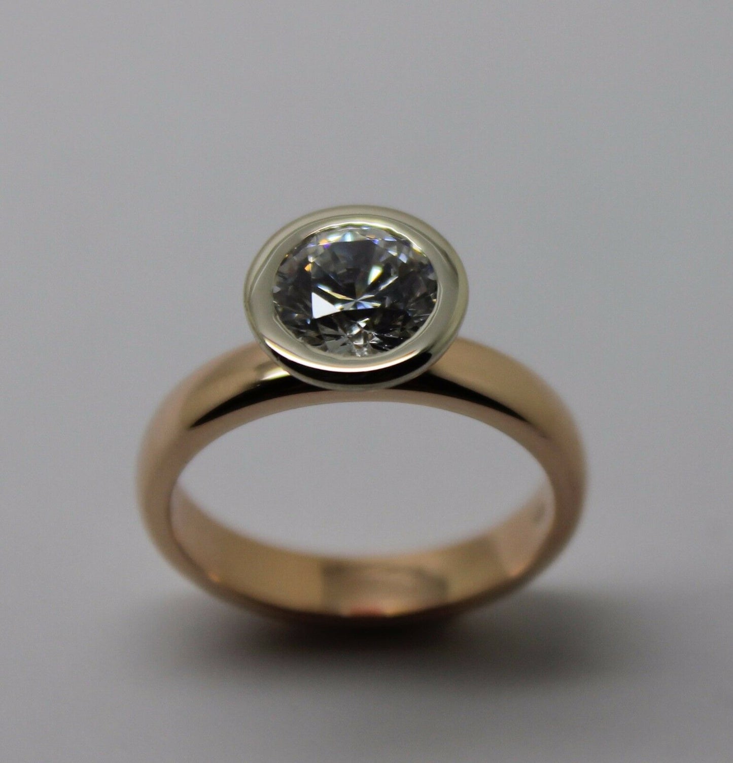 Kaedesigns, New Genuine 9ct 375 Solid White & Rose Gold Cubic Zirconia  Ring 373