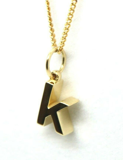 Kaedesigns, Genuine 9ct 9k 375 Genuine Solid Yellow, Rose or White Gold Initial Pendant k