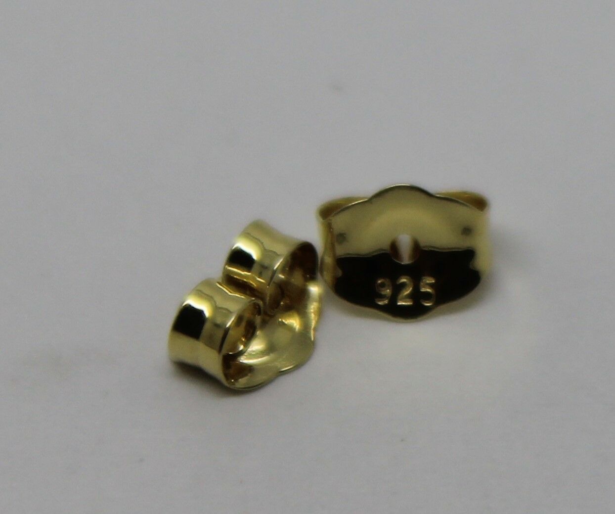 Kaedesigns SGP Yellow Gold Plated Sterling Silver 925 Earrings Butterfly Backs 4.8mm